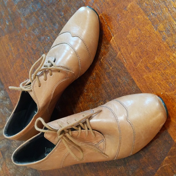 Josef Seibel EUC Tina Oxford shoes Soft Camel/Tan Leather Size 9.5 or Eu… - Picture 2 of 11